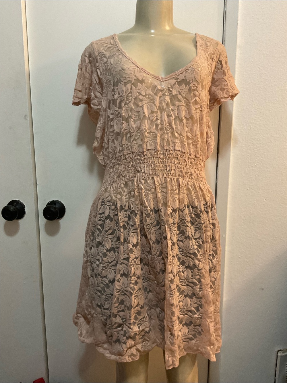 Forever 21 plus sizes women’s see through Lace Blush dress size 2X